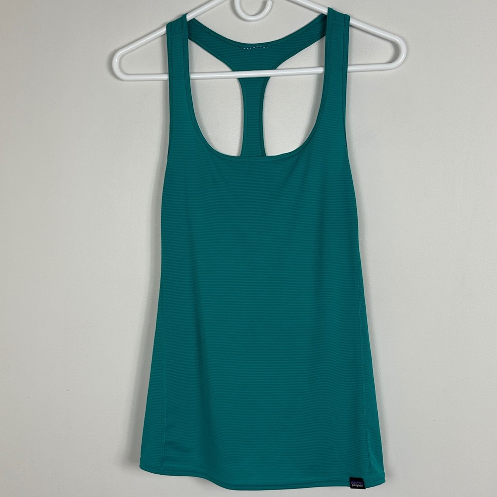 Patagonia‎ Capilene Base Layer Tank True Teal Racerback Top Womens Size Small